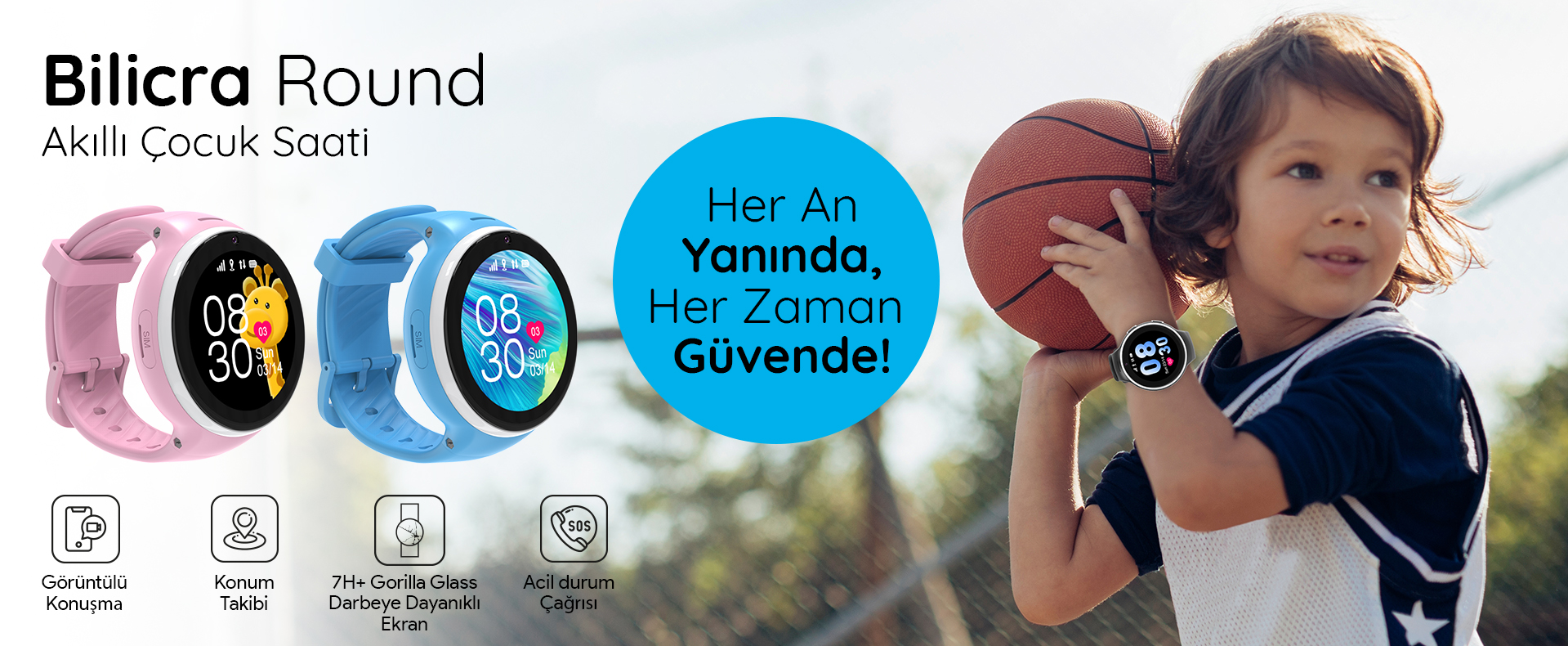 Bilicra Round Akıllı Çocuk Saati